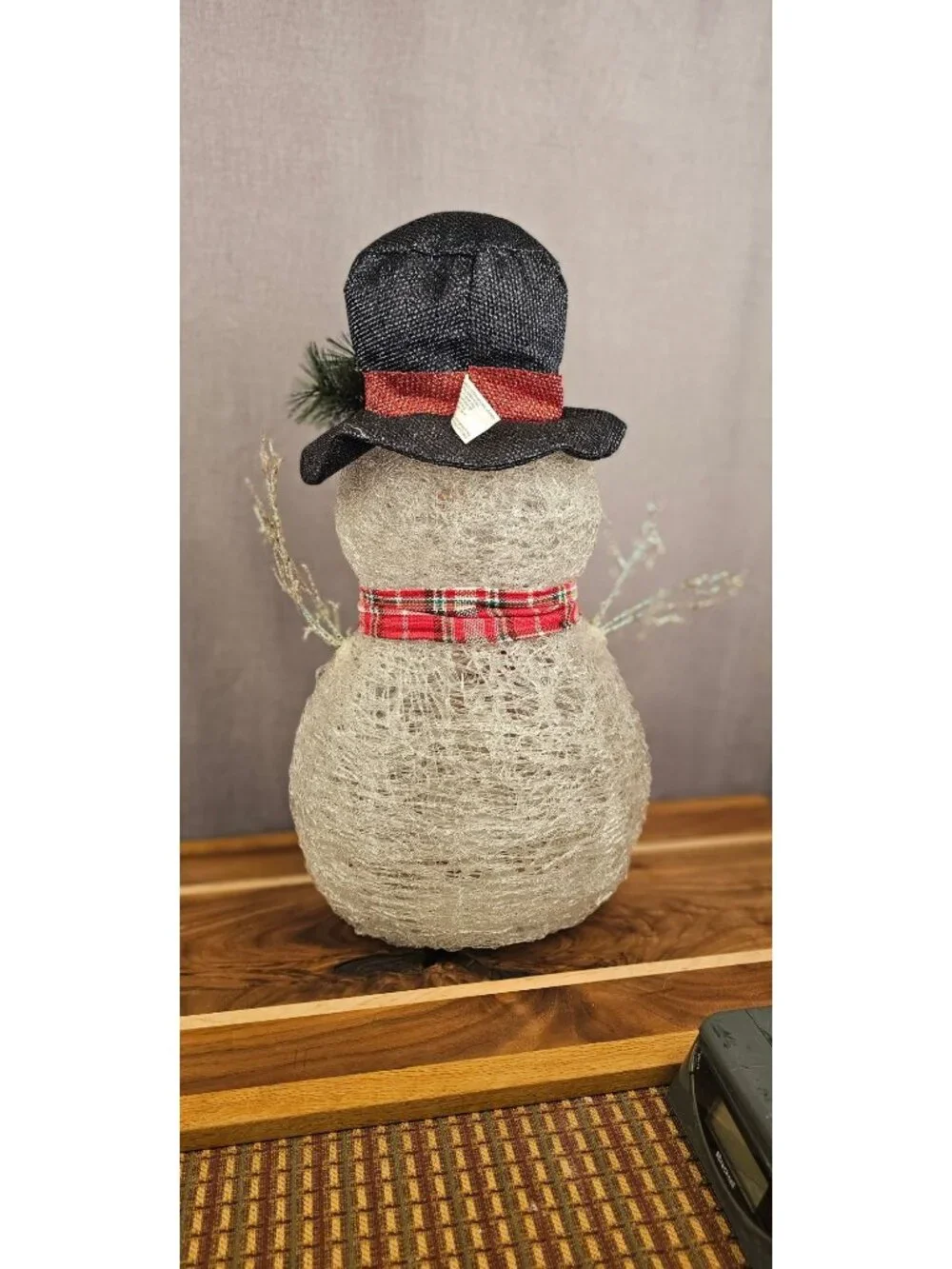 Festive Snowman Decoration With Hat & Scarf - 16